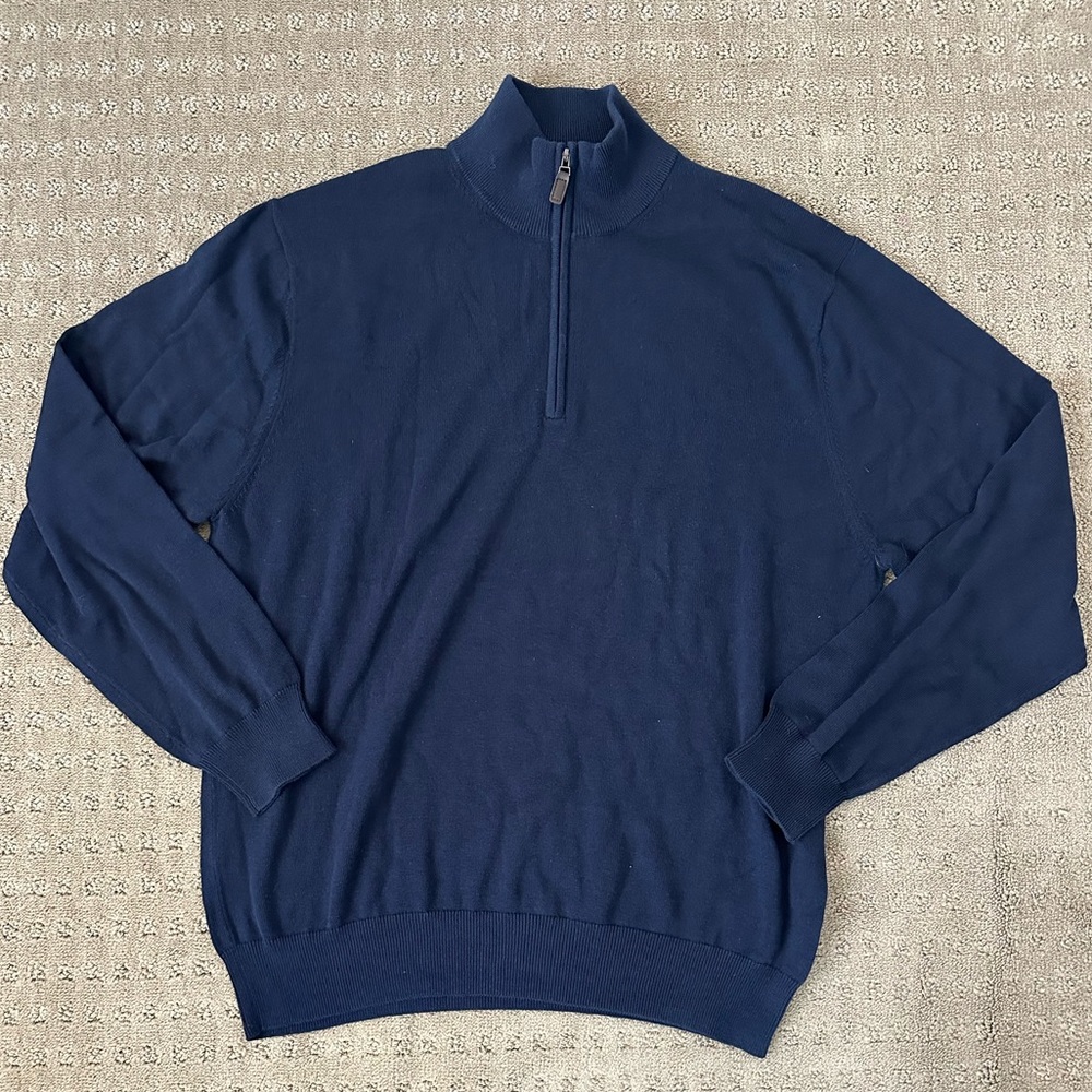 Jos A Bank quarter zip sweater - navy - new with tags - Large